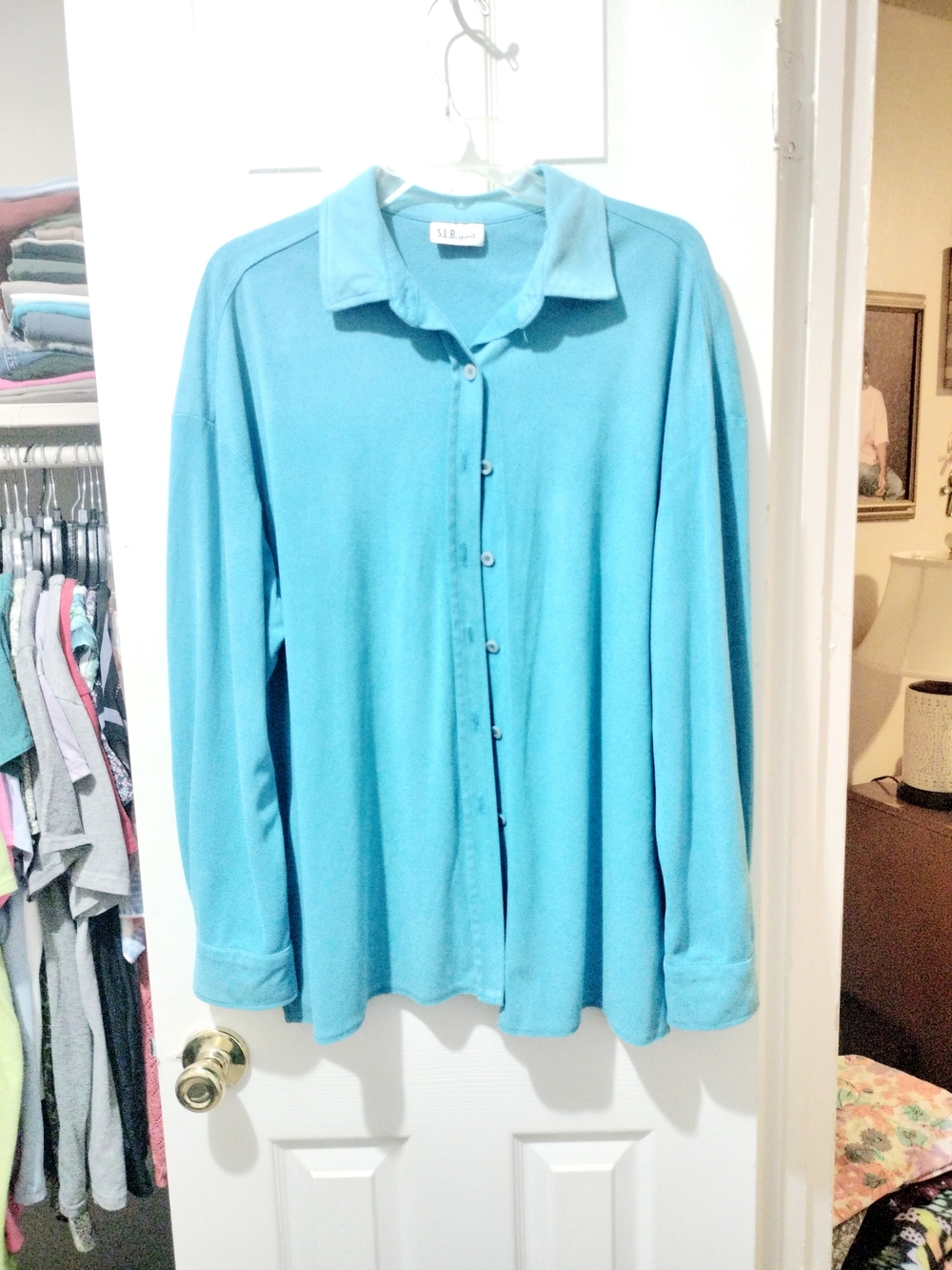 Classic Lightweight Button-Front Shirt - Turquoise